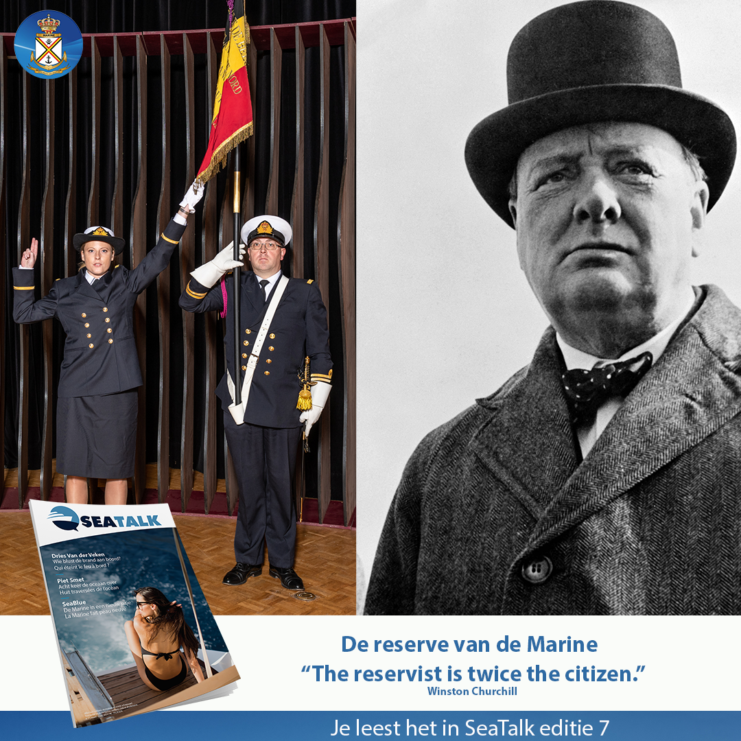 De reservisten van de Belgische Marine - Quote Winston Churchill