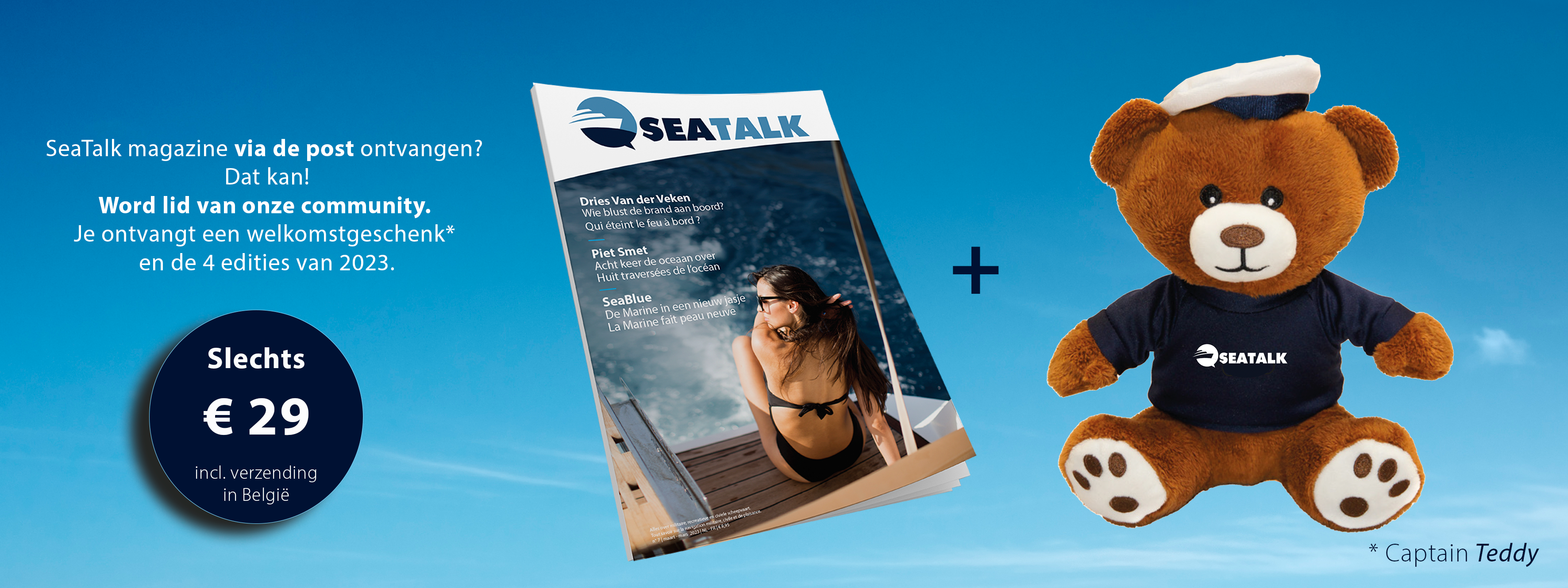SeaTalk Magazine Membership 2023 + welkomstgeschenk Captain Teddy