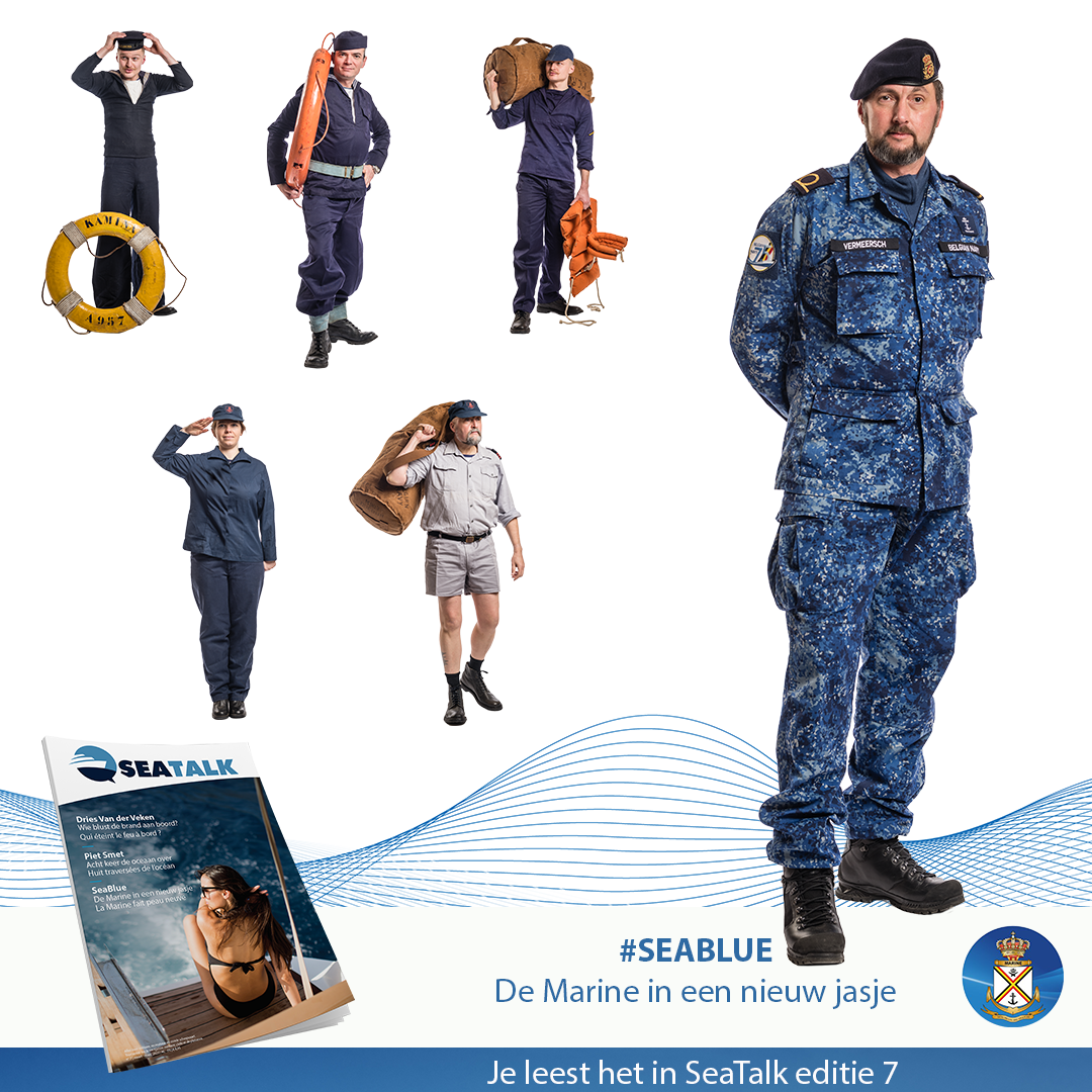 SeaBlue, de nieuwe uniformen bij de Belgische Marine