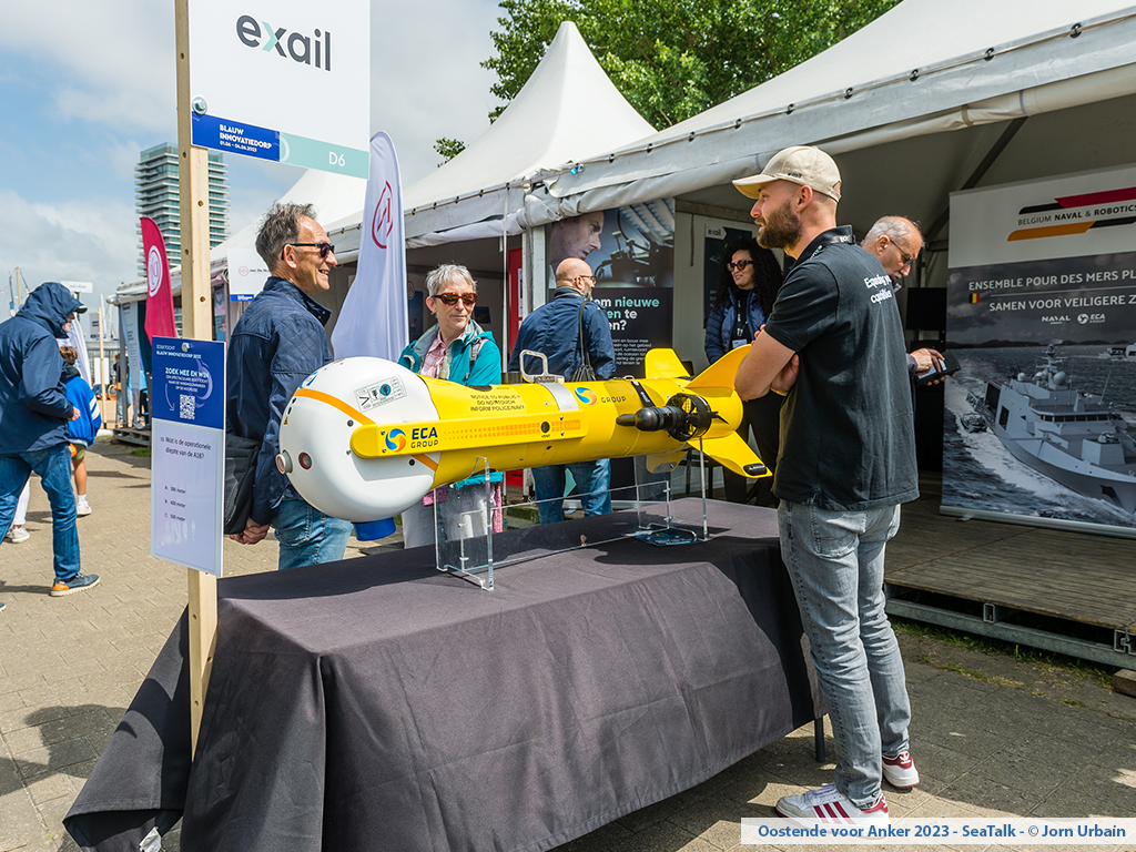Exail Eca Robotics in Blauw Innovatiedorp tijdens Oostende voor Anker 2023